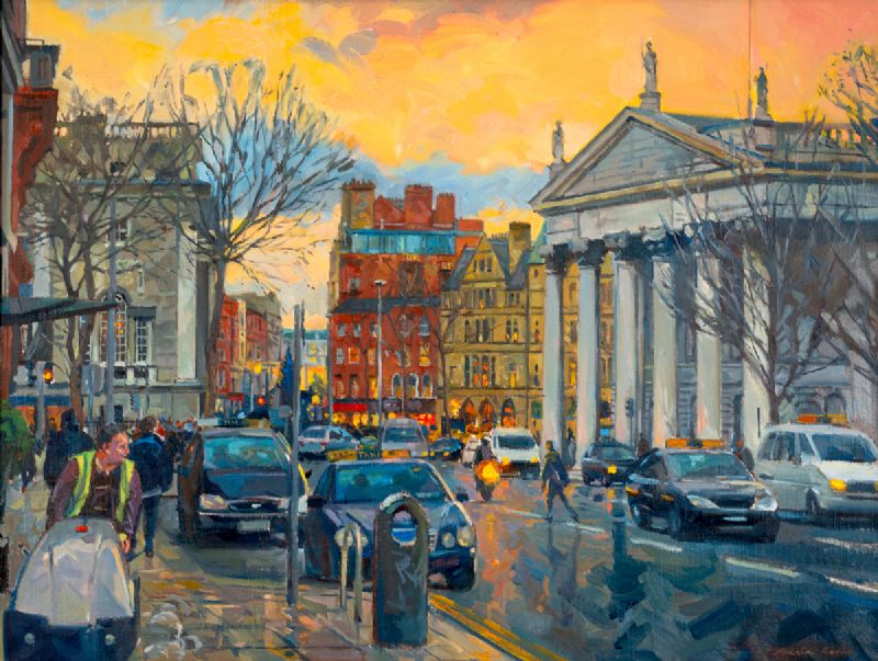 WINTER LIGHTS, WESTMORELAND STREET, DUBLIN, 2022 by Oisn Roche (b.1973) at Whyte's Auctions