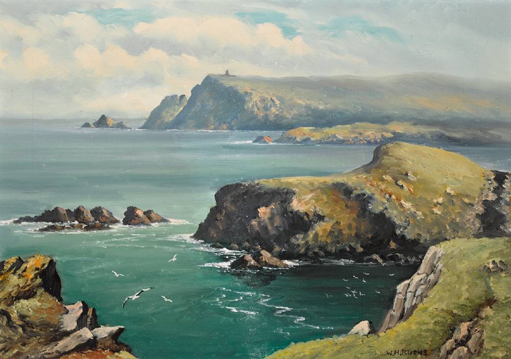 GLEN HEAD, COUNTY DONEGAL by William Henry Burns (1924-1995) at Whyte's Auctions
