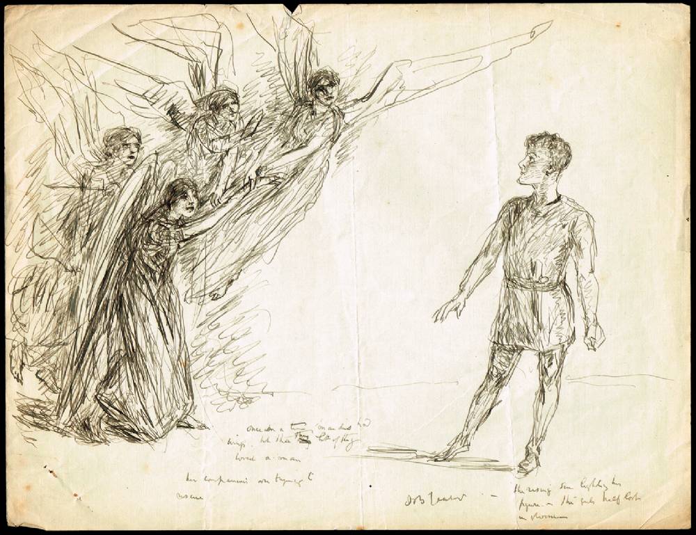 SKETCHES (SET OF THREE) by John Butler Yeats sold for 1,500 at Whyte's Auctions