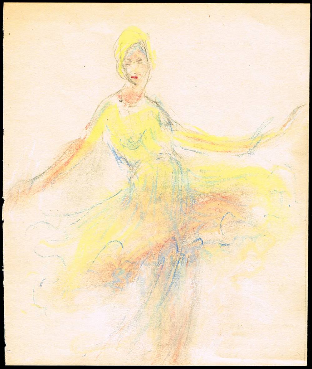 WOMAN DANCING by Mary Cottenham (ne White) Yeats sold for 270 at Whyte's Auctions