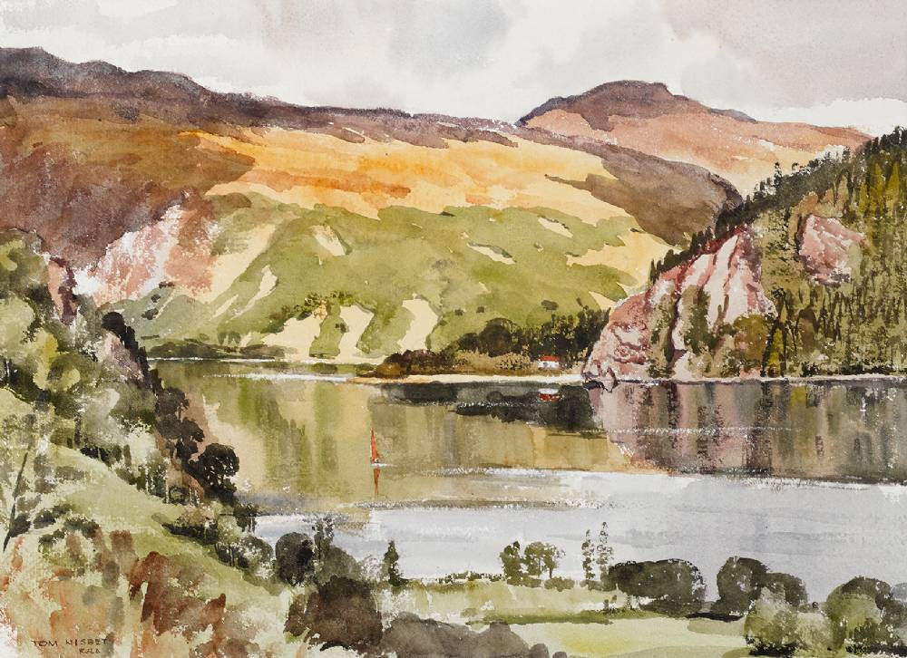 LOUGH DAN, COUNTY WICKLOW by Tom Nisbet RHA (1909-2001) at Whyte's Auctions