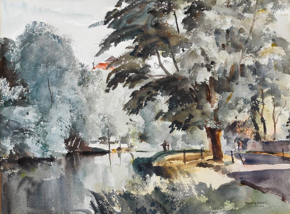 PARK AND POND by Tom Nisbet RHA (1909-2001) at Whyte's Auctions