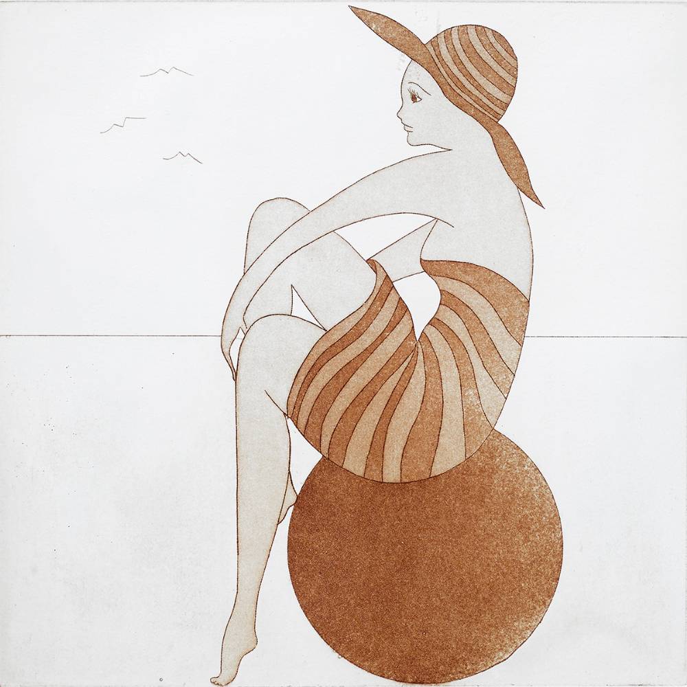 GIRL ON A BALL by Gay O'Neill  at Whyte's Auctions