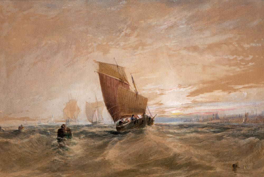 SHIPS AT SEA by Edwin Hayes RHA RI ROI (1819-1904) at Whyte's Auctions