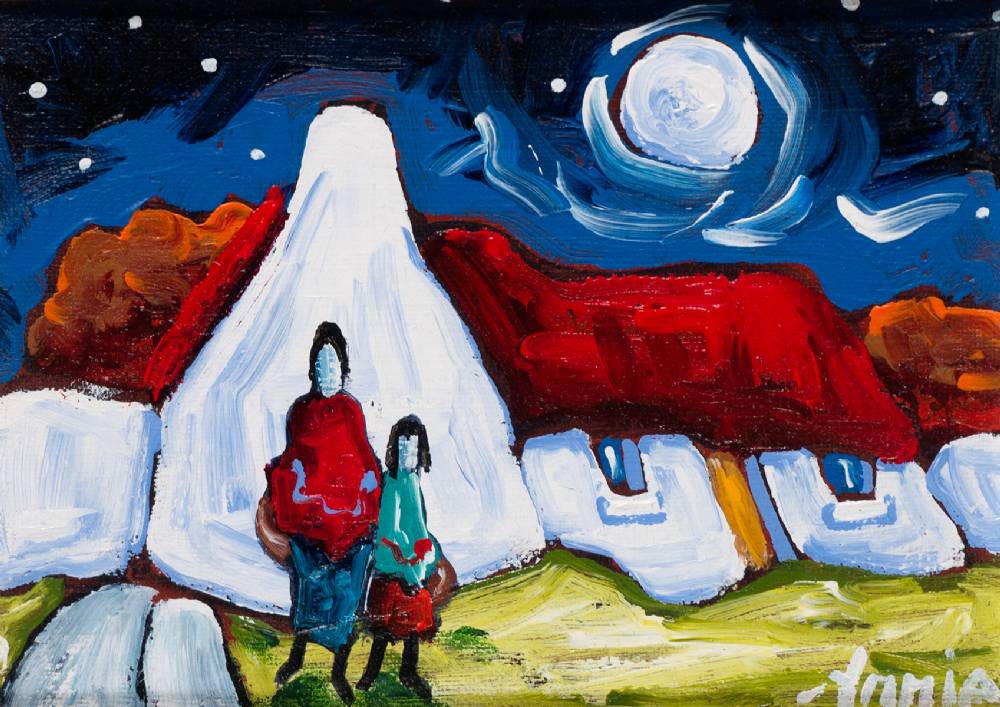 MOONLIGHT OVER GALWAY BAY by Annie Robinson sold for 520 at Whyte's Auctions