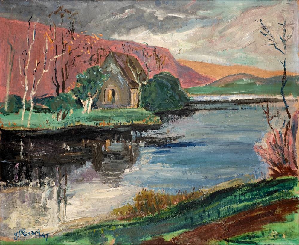 LAKE SCENE, 1949 by Yann Renard Goulet RHA (1914-1999) at Whyte's Auctions