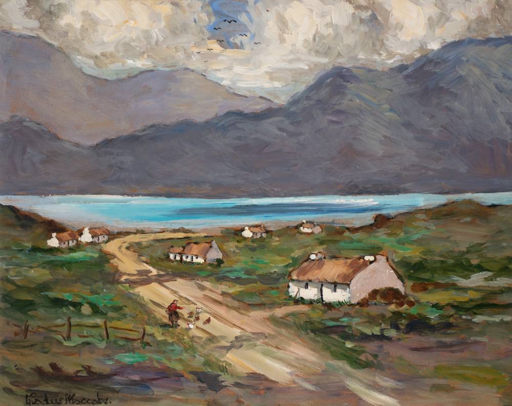COTTAGES, DONEGAL by Gladys Maccabe MBE HRUA ROI FRSA (1918-2018) at Whyte's Auctions