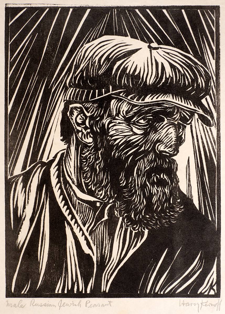 MALE RUSSIAN JEWISH PEASANT by Harry Kernoff RHA (1900-1974) at Whyte's Auctions