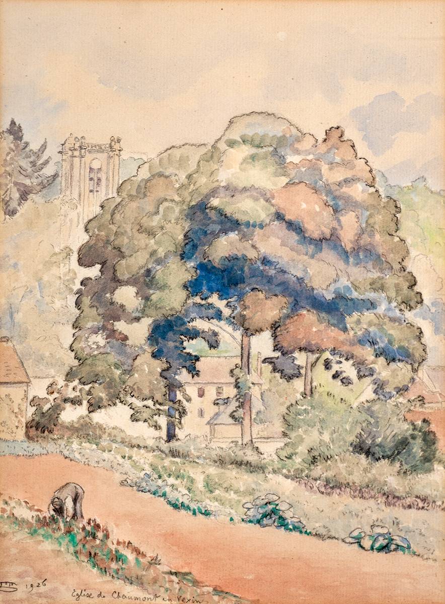 GLISE DE CHAUMONT-EN-VEXIN, FRANCE, 1926 by Lucien Pissarro (French, 1863-1944) at Whyte's Auctions