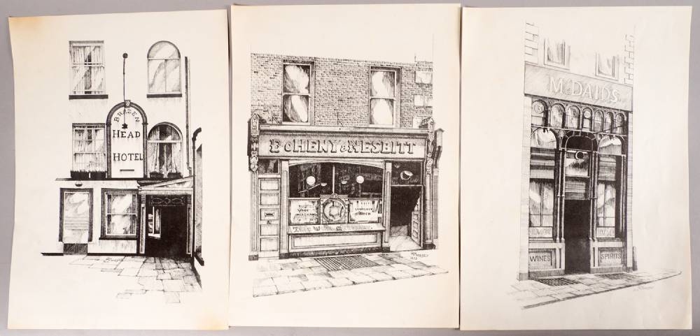 DRINK UP: A PORTFOLIO OF IRISH PUBS, 1974 by Liam Delaney sold for 120 at Whyte's Auctions