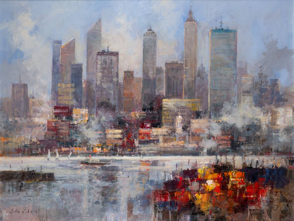 COLD MORNING, NEW YORK by Colin Gibson (b.1948) at Whyte's Auctions