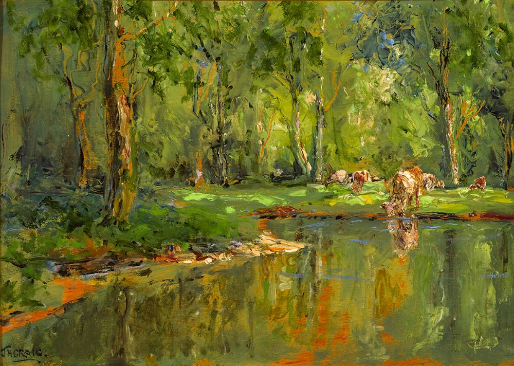 CATTLE ON THE LAGAN by James Humbert Craig RHA RUA (1877-1944) at Whyte's Auctions