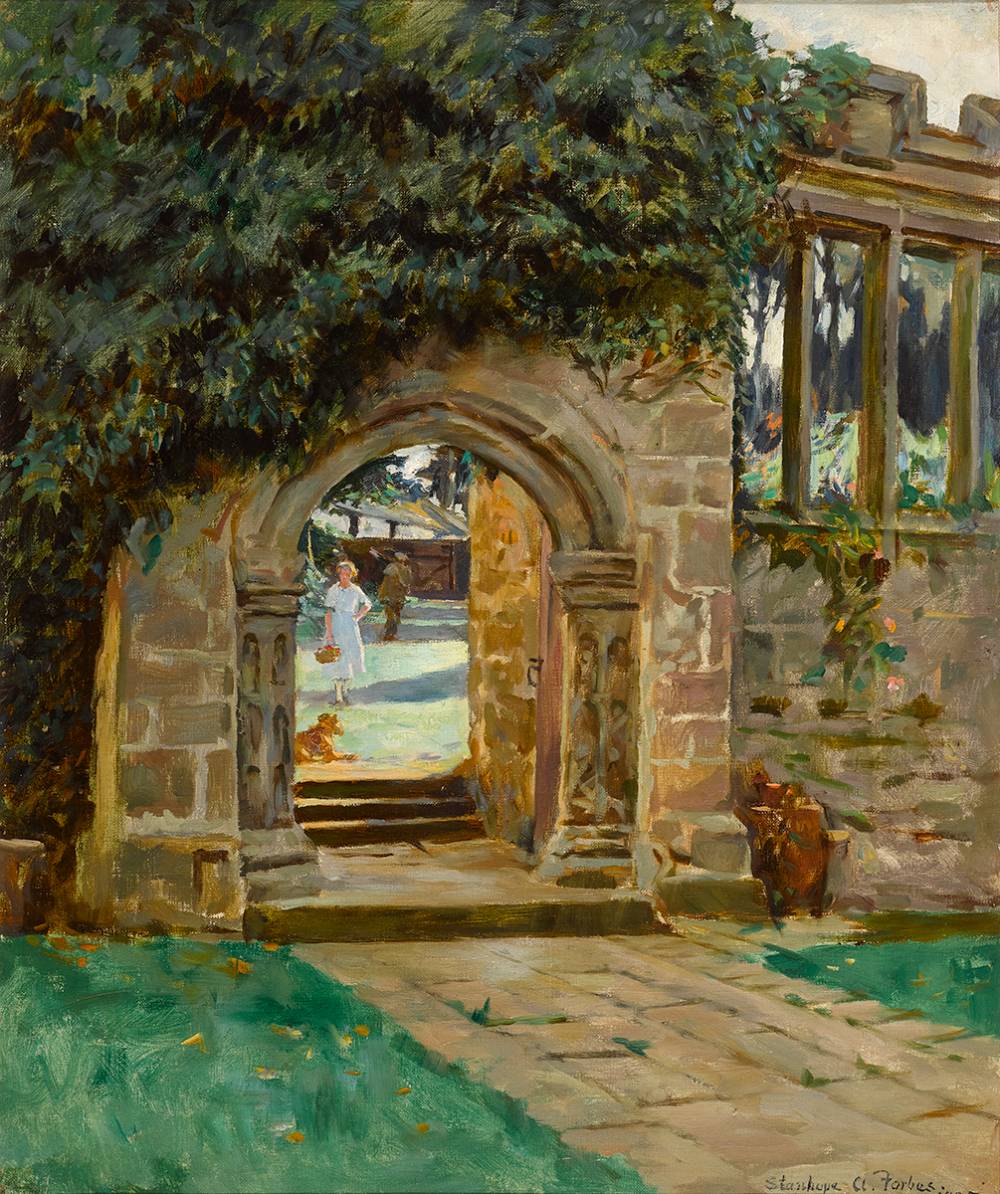 THE GARDEN GATE, 1925 by Stanhope Alexander Forbes sold for �10,500 at Whyte's Auctions