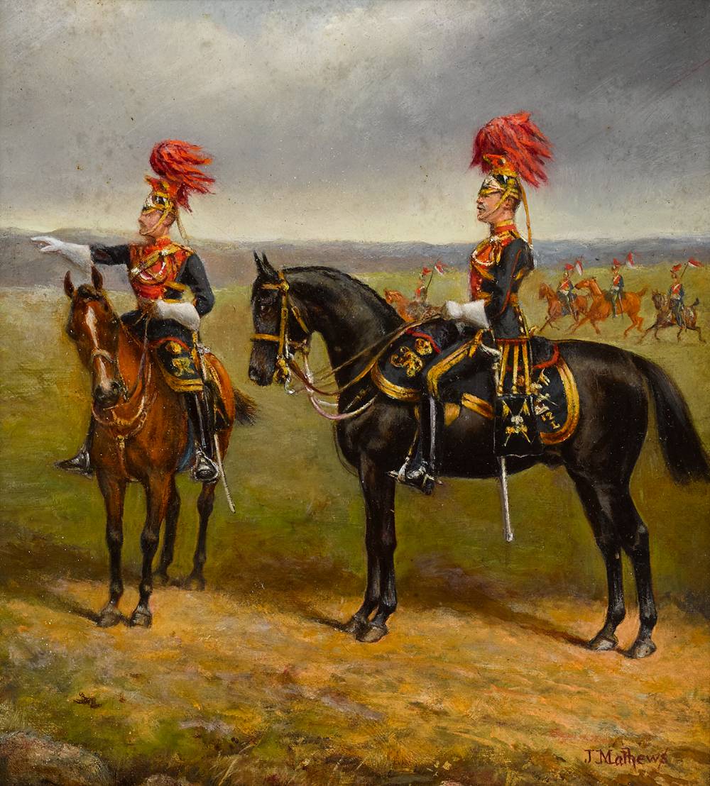 6TH EARL OF DUNRAVEN, REGIMENT OF THE 12TH PRINCE OF WALES ROYAL LANCERS by John Chester Mathews (act.1884-1912) at Whyte's Auctions