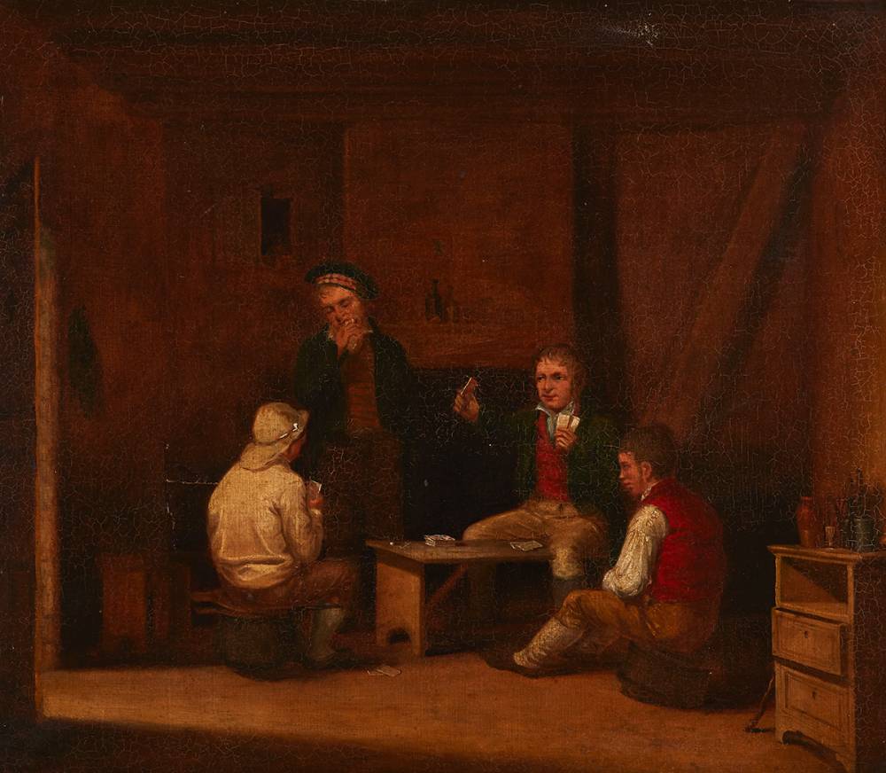 CARD PLAYERS, 1834 by James Mahony ARHA (c.1815-c.1859) at Whyte's Auctions