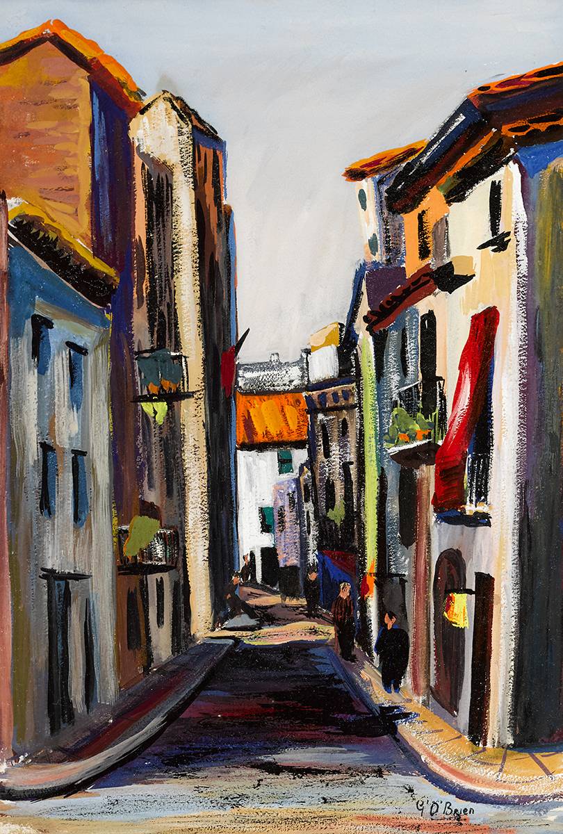 STREET SCENE by Gretta O'Brien sold for 500 at Whyte's Auctions