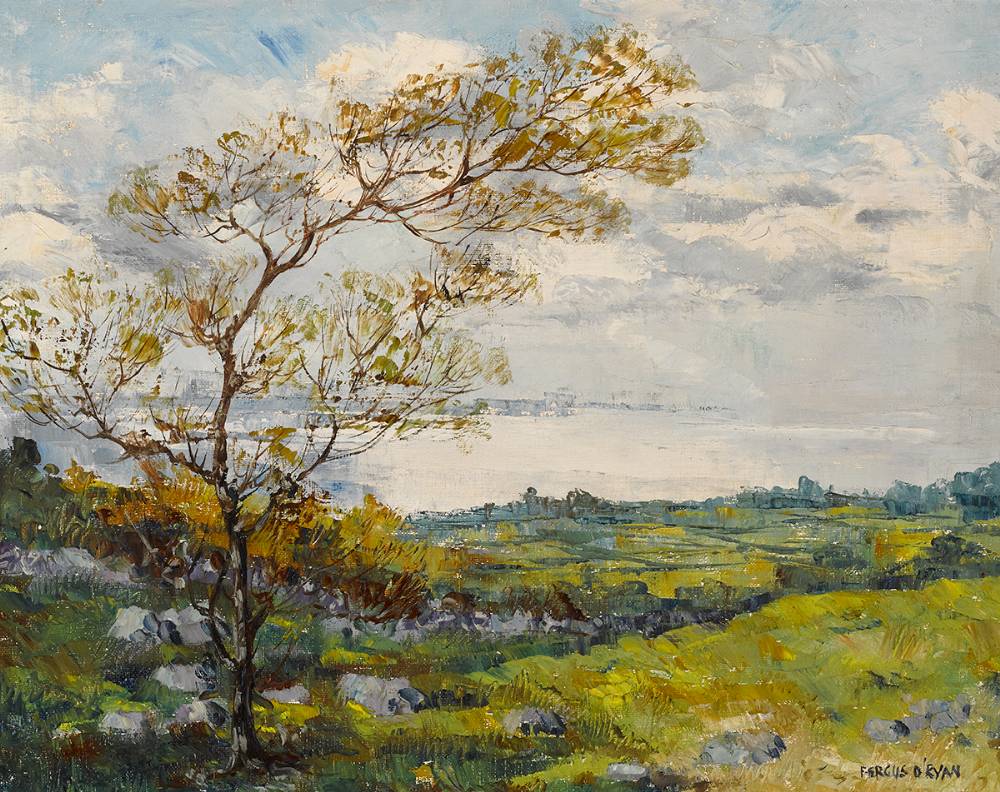COASTAL SCENE WITH TREE by Fergus O'Ryan RHA (1911-1989) at Whyte's Auctions
