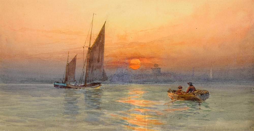 EVENING COASTAL SCENE, 1889 by John F. Supple sold for 380 at Whyte's Auctions