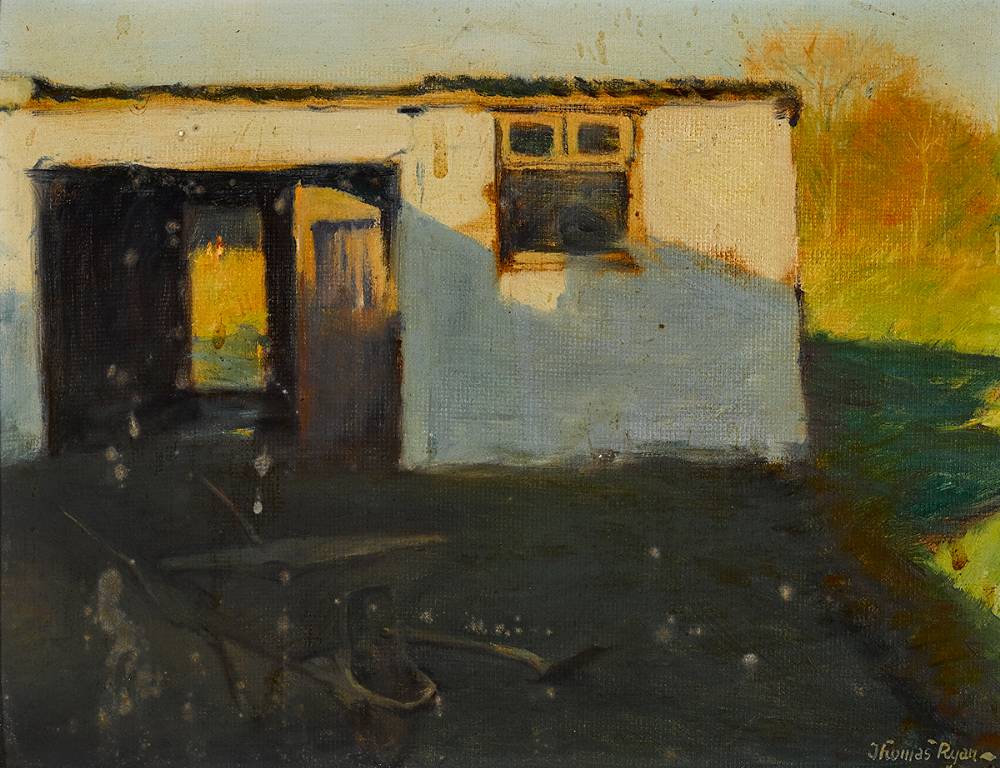 SUNSHINE ON THE SHED, DECEMBER, 1977 by Thomas Ryan PPRHA (1929-2021) at Whyte's Auctions