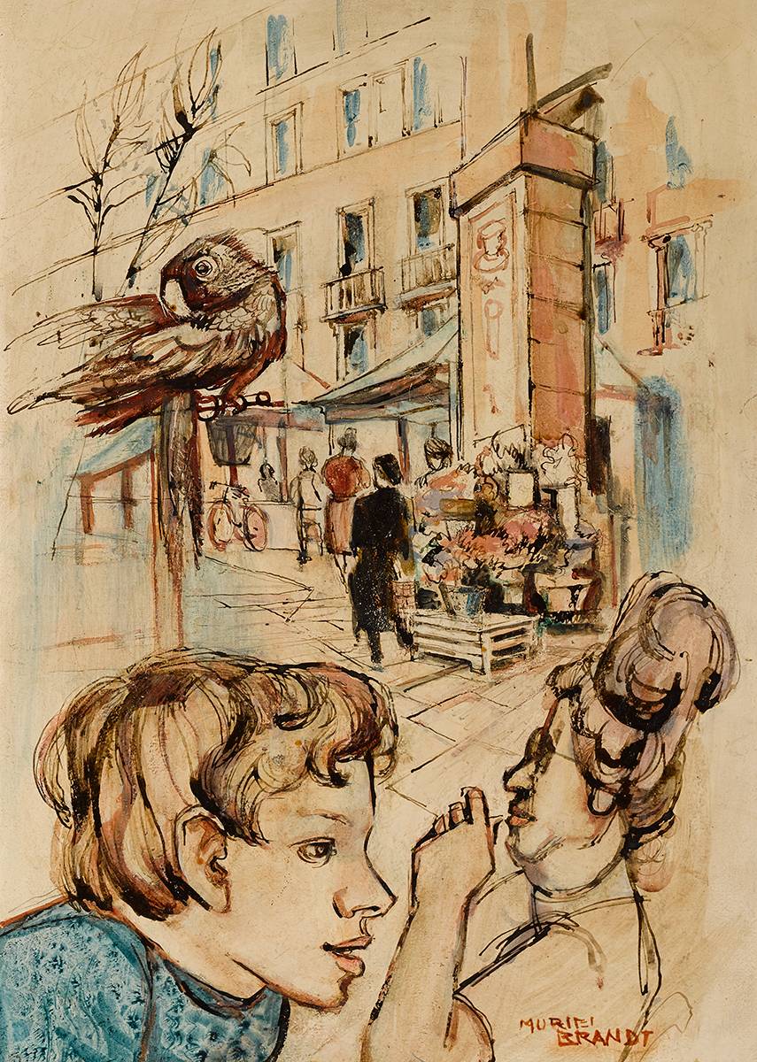 STREET SCENE by Muriel Brandt RHA (1909-1981) at Whyte's Auctions