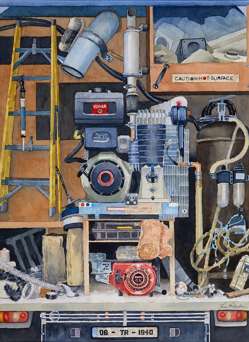 CAUTION HOT SURFACE by Tom Roche (b.1940) at Whyte's Auctions