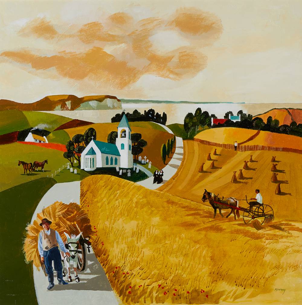 BRINGING HOME THE HAY by Desmond Kinney (1934-2014) at Whyte's Auctions