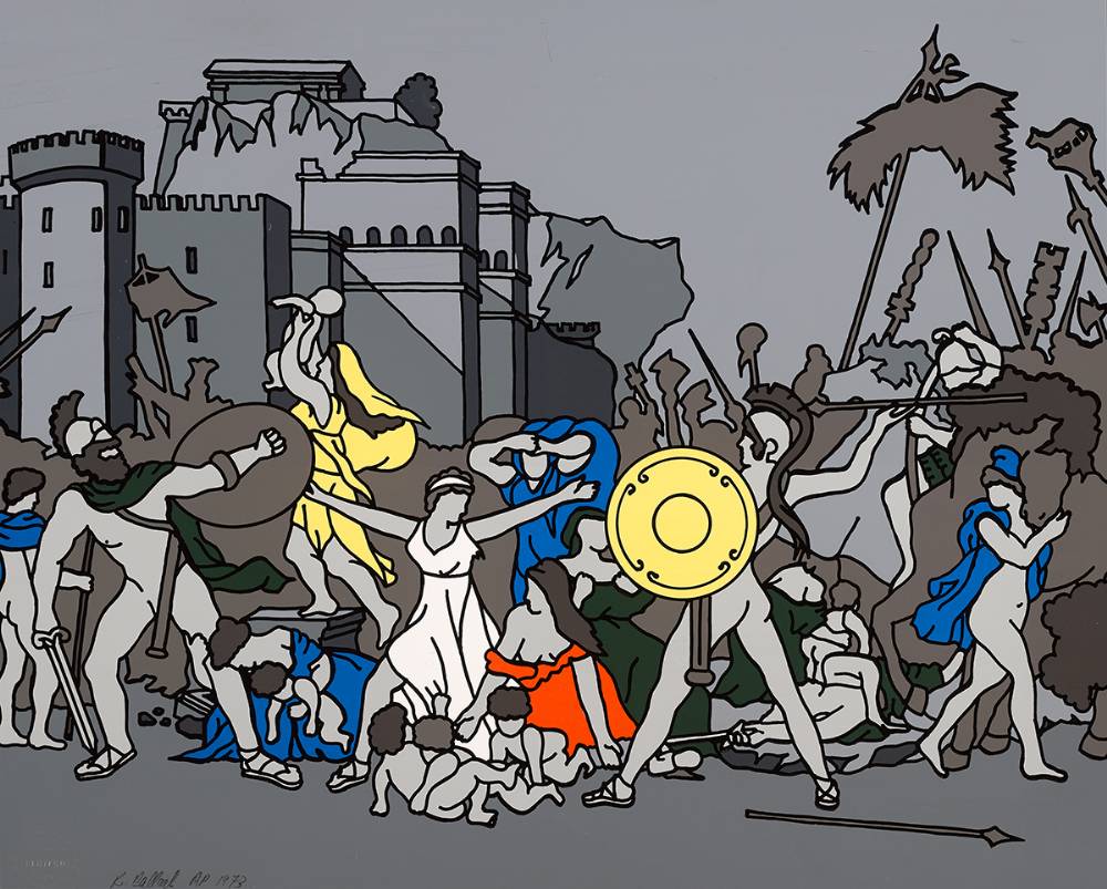 RAPE OF THE SABINES - DAVID, 1973 by Robert Ballagh sold for 1,500 at Whyte's Auctions
