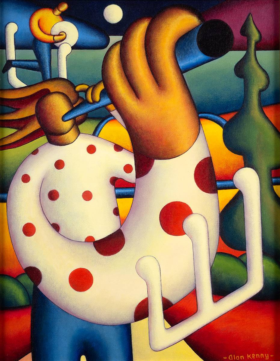 POLKA WHISTLE, PLAYER IN MOONLIGHT by Alan Kenny (b.1959) at Whyte's Auctions