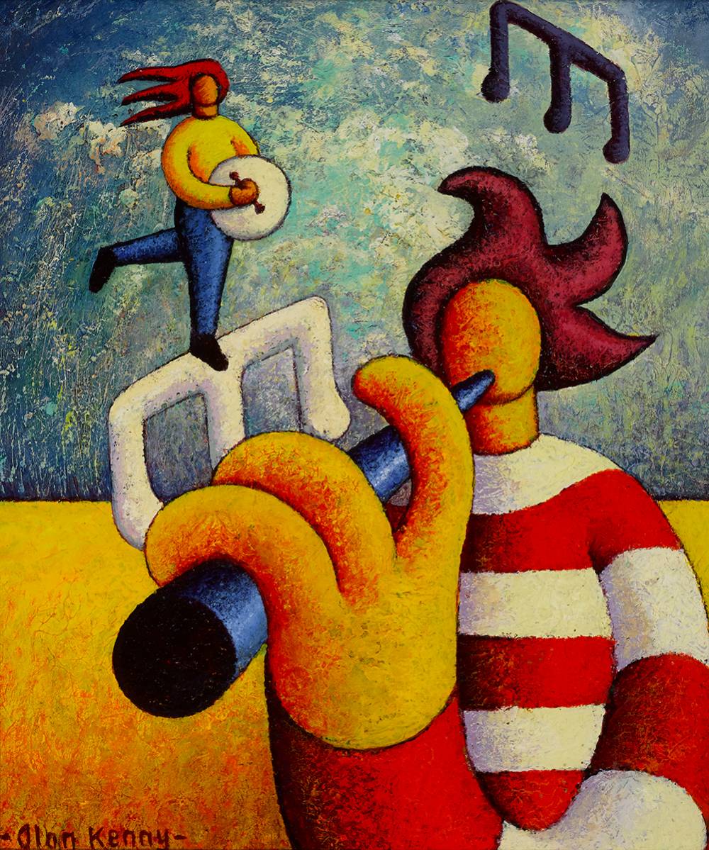 TWO SOFT MUSICIANS by Alan Kenny sold for 290 at Whyte's Auctions