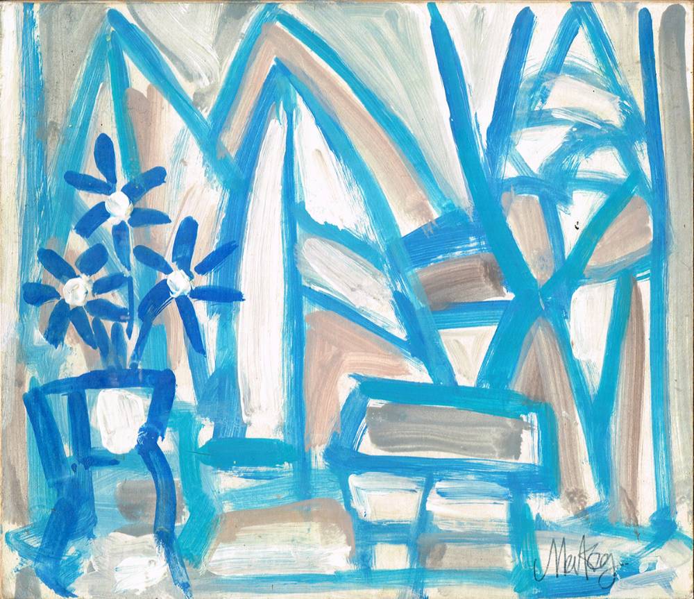BLUE STILL LIFE by Markey Robinson (1918-1999) at Whyte's Auctions