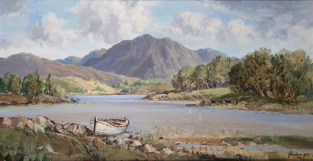 LAKE SCENE WITH ROWING BOAT by Rowland Hill ARUA (1915-1979) at Whyte's Auctions