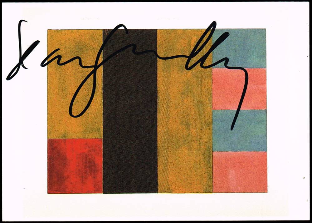 SIGNED POSTCARD by Sean Scully sold for 400 at Whyte's Auctions