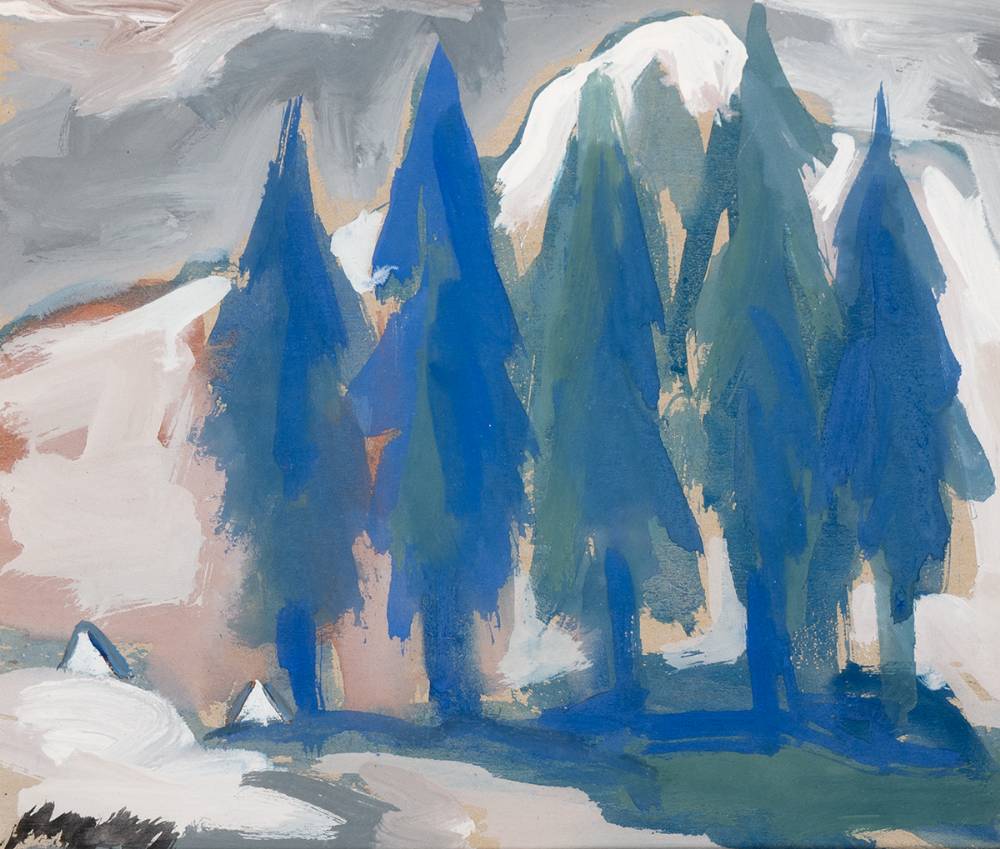 FIR TREES, DUBLIN MOUNTAINS by Markey Robinson (1918-1999) at Whyte's Auctions