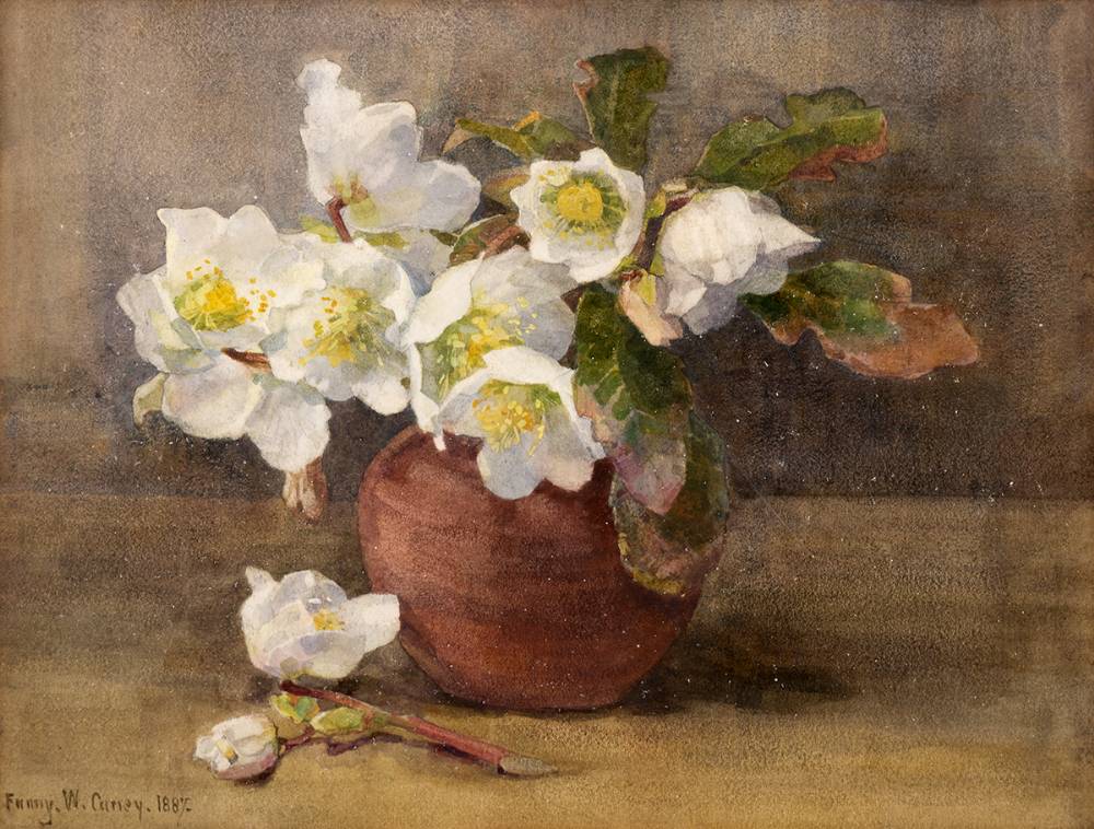 STILL LIFE WITH FLOWERS, 1887 by Fanny Wilmot Currey sold for 520 at Whyte's Auctions