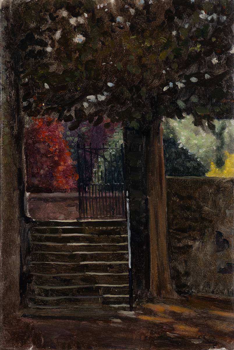 CHURCH STEPS IN INISTIOGE, COUNTY KILKENNY, 2007 by Blaise Smith RHA (b.1967) at Whyte's Auctions