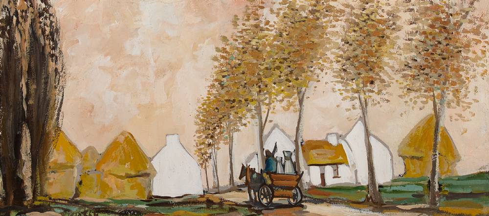 DELIVERING THE MILK by Markey Robinson (1918-1999) at Whyte's Auctions