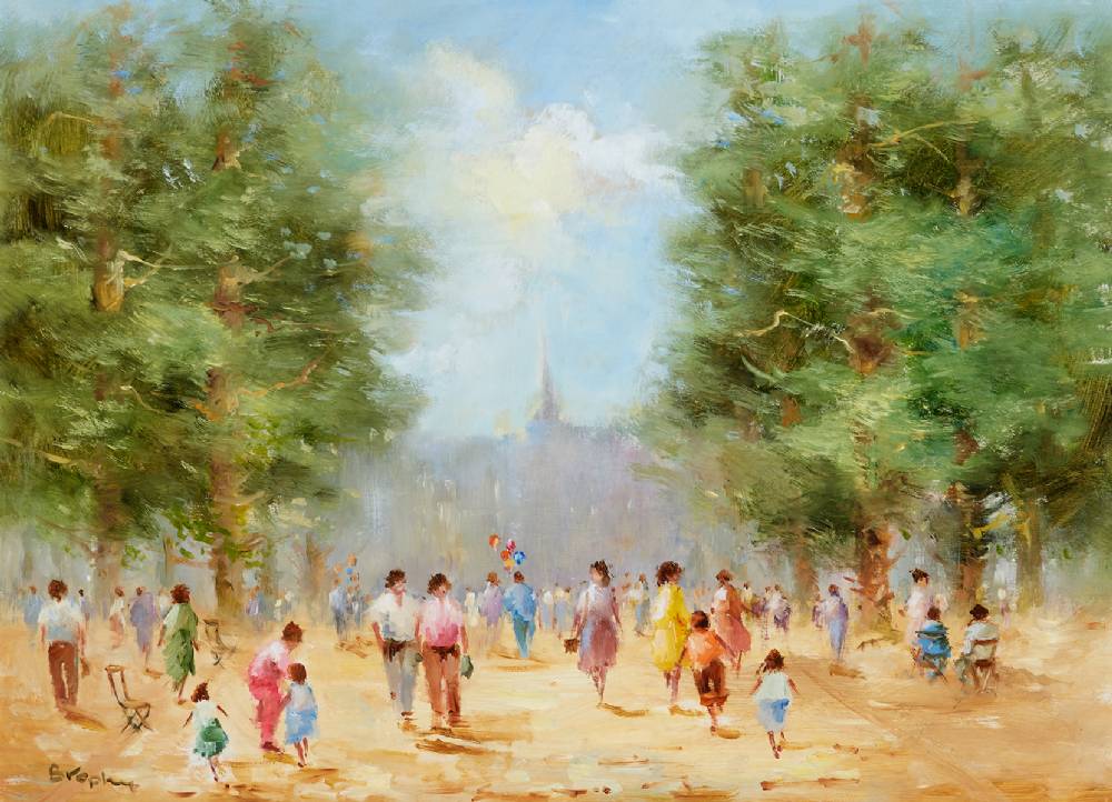 FRENCH STREET SCENE by Elizabeth Brophy (1926-2020) at Whyte's Auctions