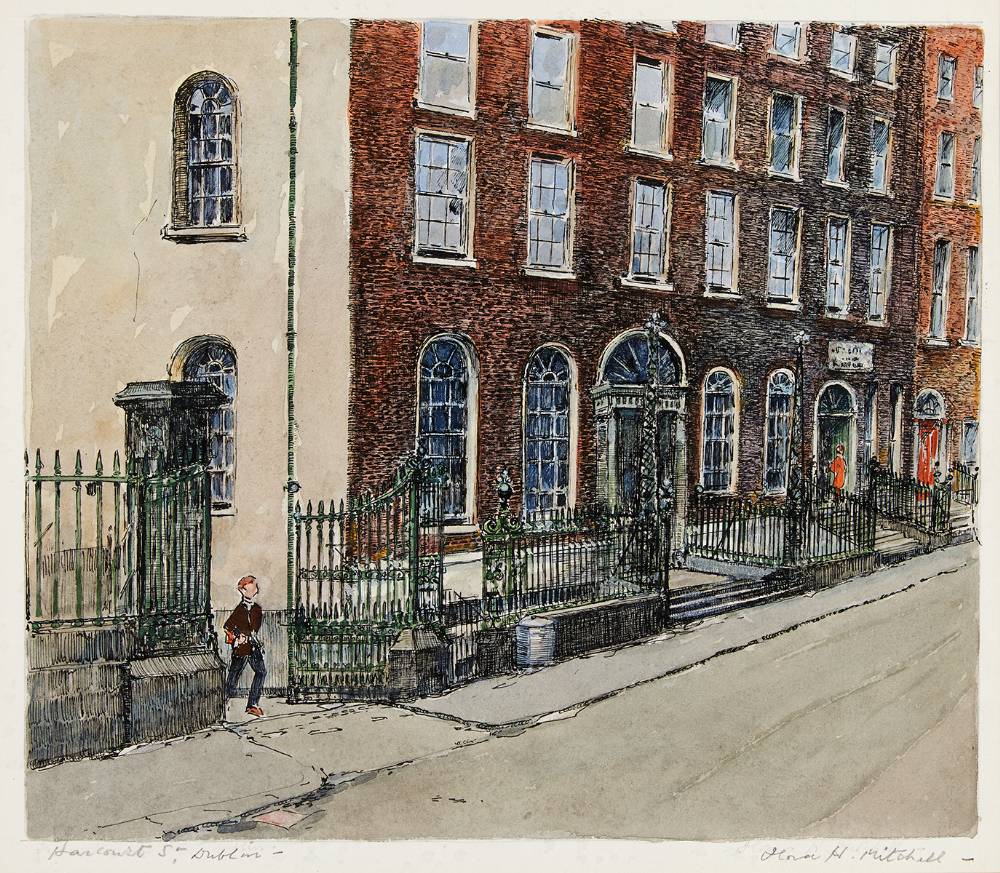 HARCOURT STREET, DUBLIN by Flora H. Mitchell (1890-1973) at Whyte's Auctions