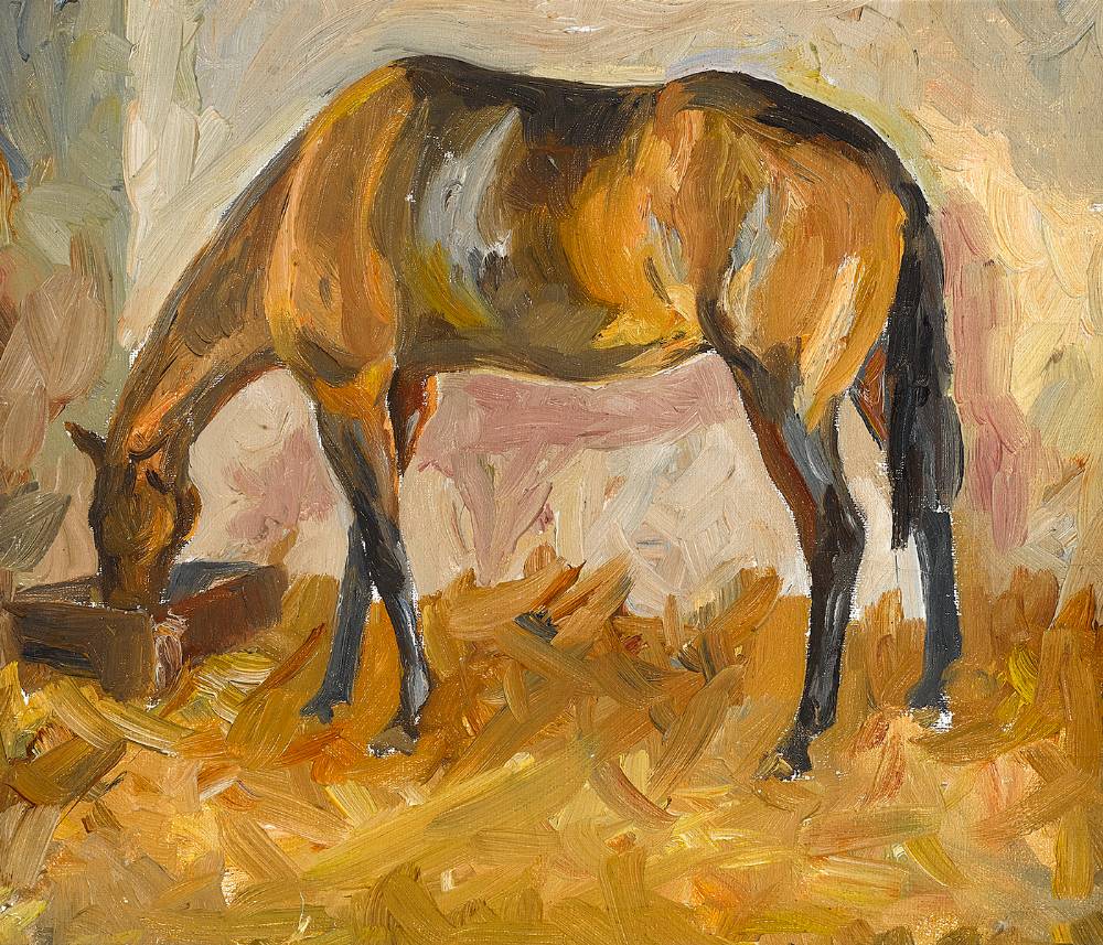 HORSE IN A STABLE, 1956 by Basil Blackshaw HRHA RUA (1932-2016) HRHA RUA (1932-2016) at Whyte's Auctions