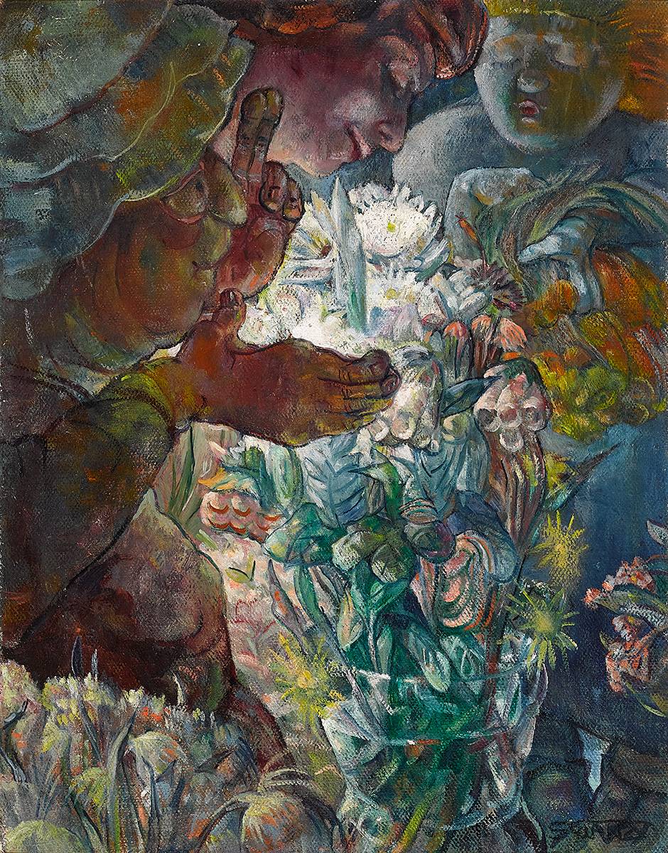 FLOWER MARKET by Mary Swanzy sold for �4,600 at Whyte's Auctions