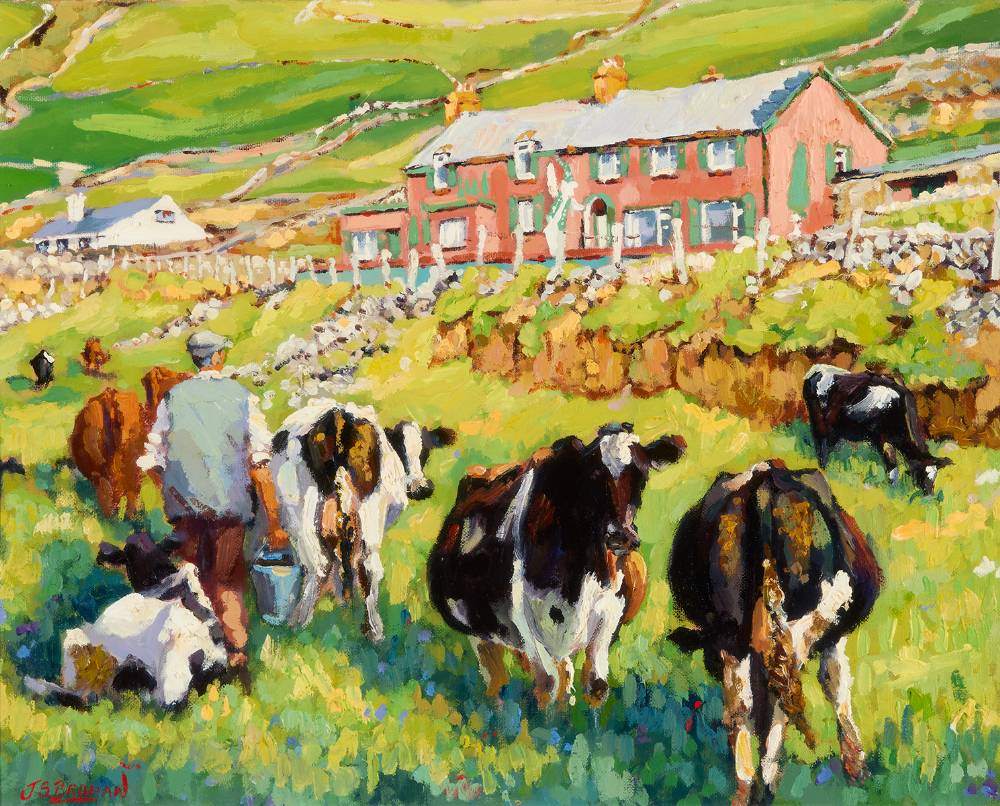 CATTLE, SLEA HEAD, COUNTY KERRY by James S. Brohan (b.1952) at Whyte's Auctions