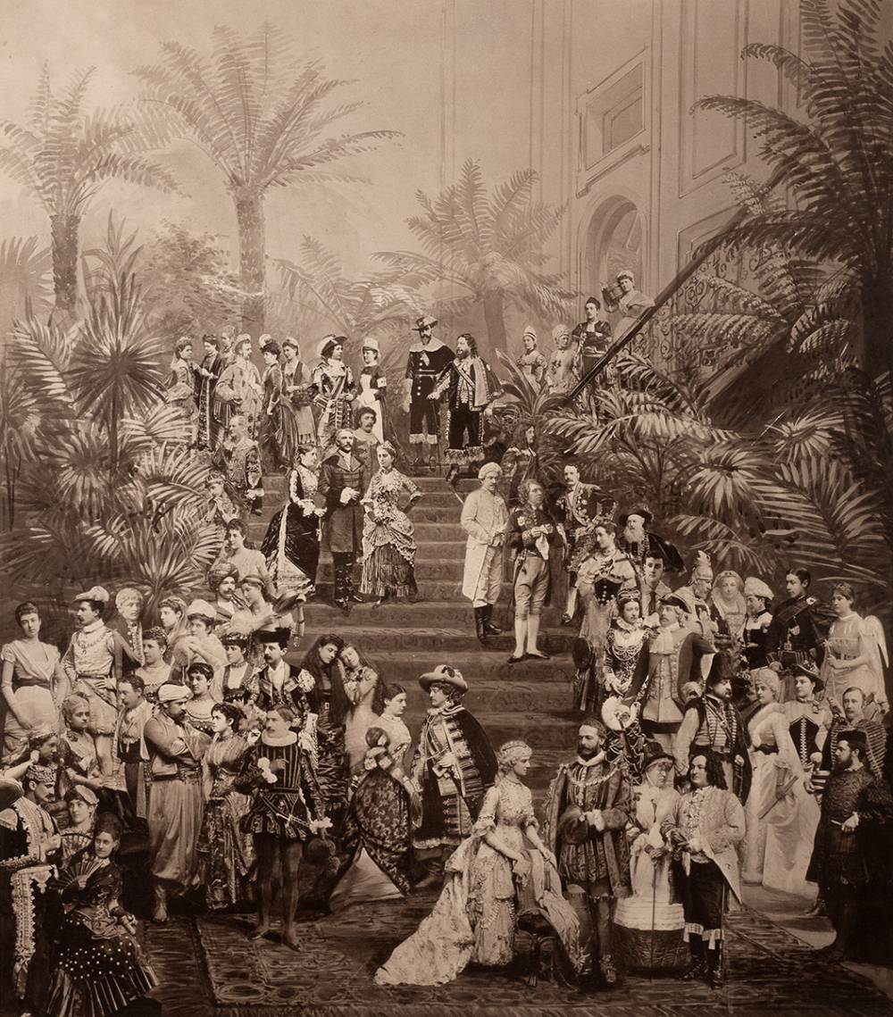1881 (10 February) Dublin Fancy Ball, Iveagh House, Dublin, photographic montage at Whyte's Auctions