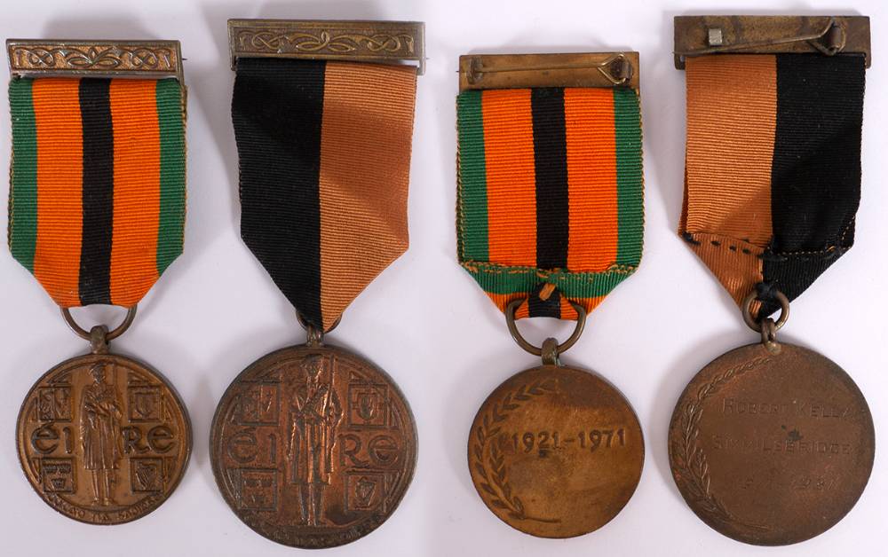 1917-1921 War of Independence Service Medal and 1971 Truce Anniversary Medal for surviving veterans. Attributed to a Co. Clare Volunteer. at Whyte's Auctions