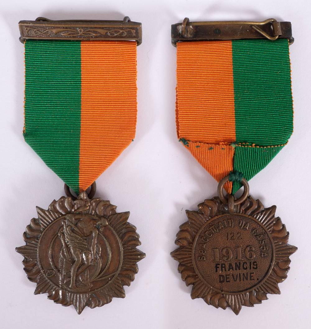 1916 Rising Service Medal to a Hibernian Rifleman. at Whyte's Auctions