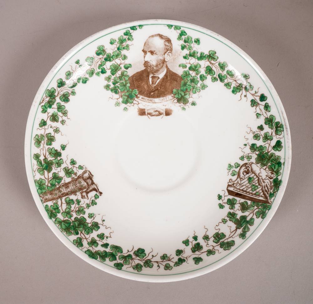 Circa 1880. Home Rule plates and saucers (6) at Whyte's Auctions