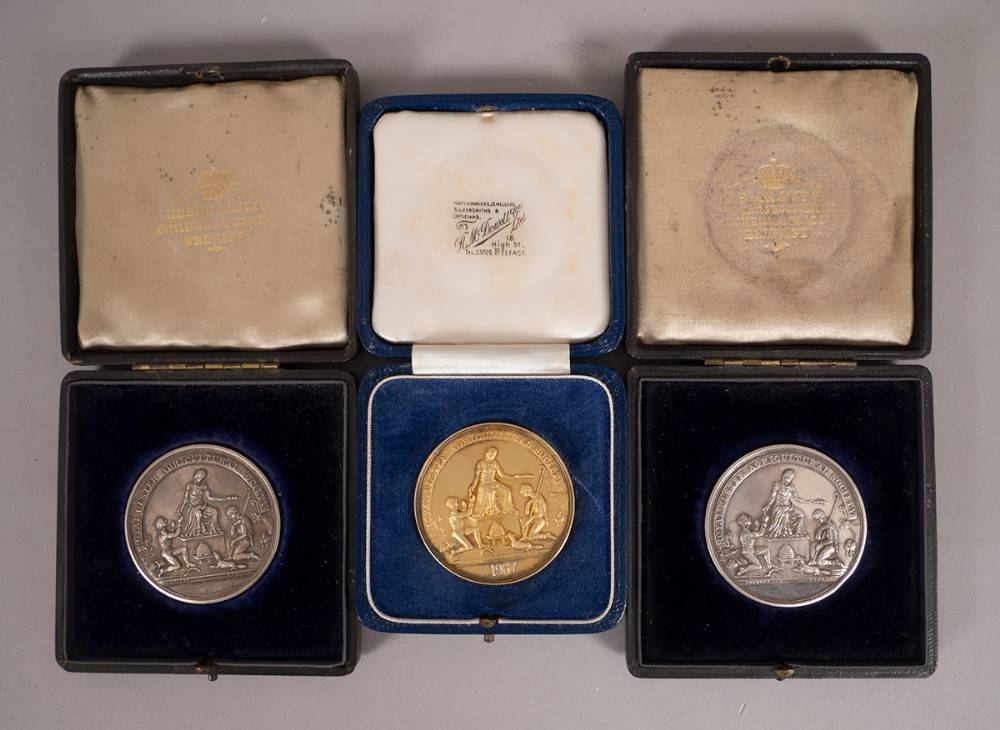 Royal Ulster Agricultural Society silver medals (3) at Whyte's Auctions