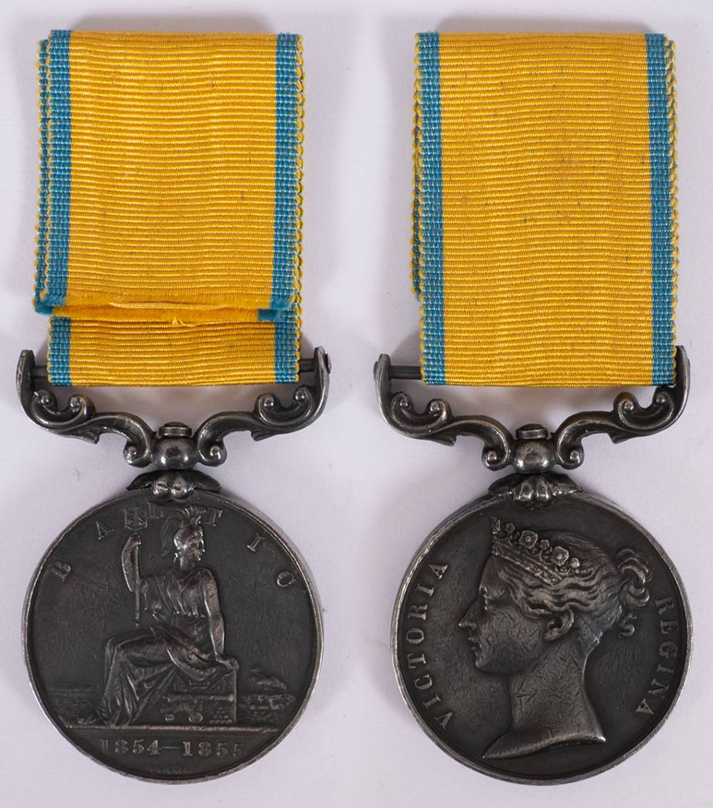 1854-1855 Baltic Medal to an officer in Royal Marine Artillery at Whyte's Auctions