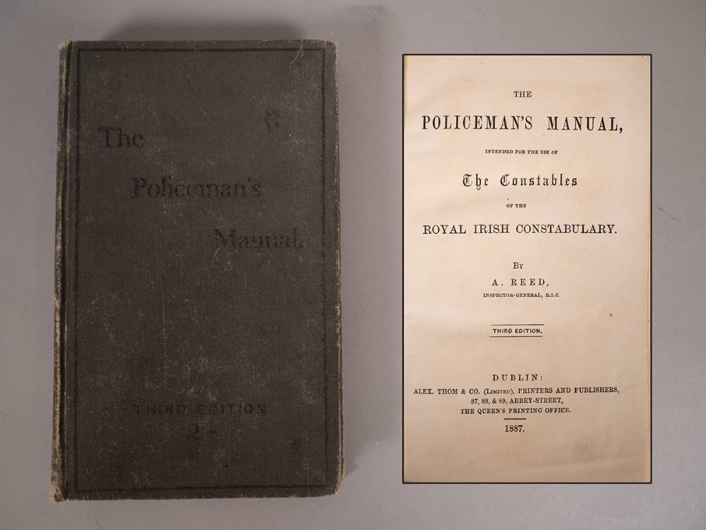 1887. Royal Irish Constabulary 'The Policeman's Manual'<br> at Whyte's Auctions