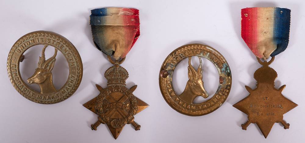 1914-1918 World War I Death Plaque and 1914-15 Star to an officer of the South Africa Irish Regiment. at Whyte's Auctions