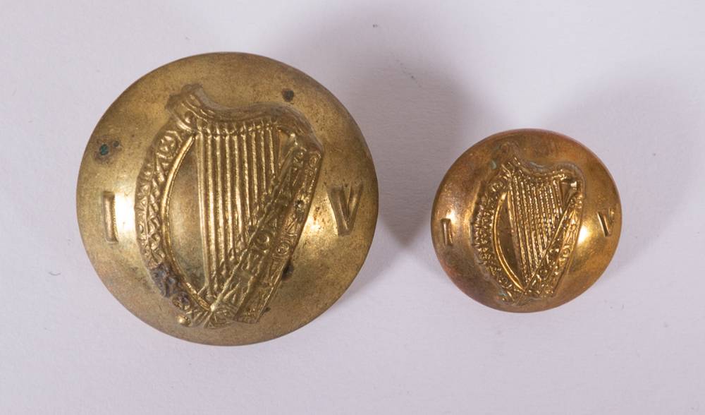 Irish 'IV' military buttons collection (12) at Whyte's Auctions